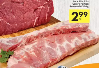 Foodland Pork side ribs offer