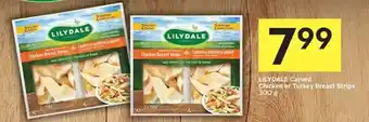 Foodland Lilydale carved chicken or turkey breast strips offer