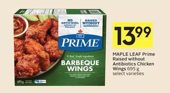 Foodland Maple leaf prime raised without antibiotics chicken wings offer