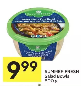 Foodland Summer fresh salad bowls offer