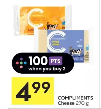 Foodland Compliments cheese offer