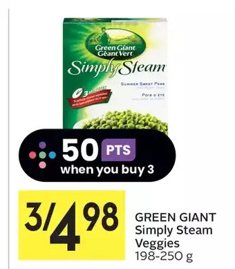 Foodland Green giant simply steam veggies offer
