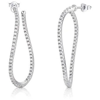 Charm Diamond Sterling silver cubic zirconia twist earrings offer