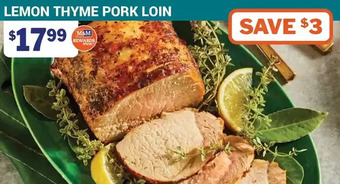 M & M Food Market Lemon thyme pork loin offer
