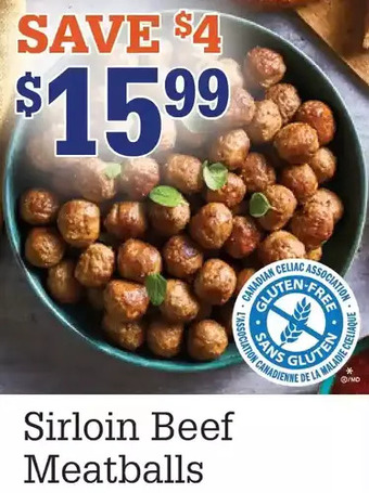 M & M Food Market Sirloin beef meatballs offer