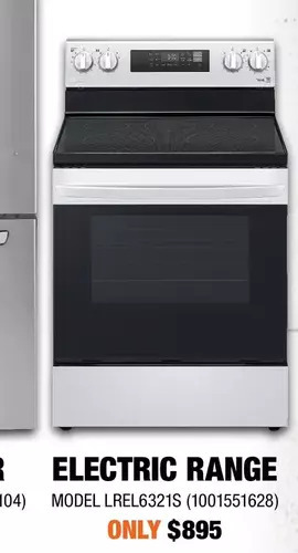 Home Depot Lg electric range offer