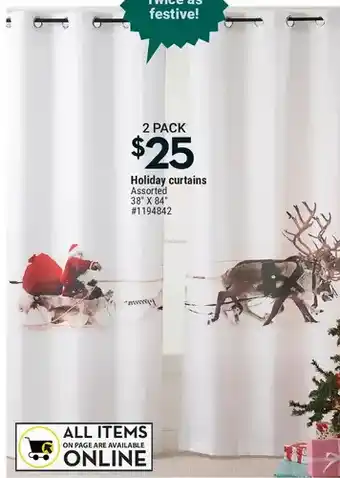 Giant Tiger Holiday curtains offer