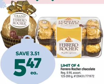 Giant Tiger Ferrero rocher chocolate offer