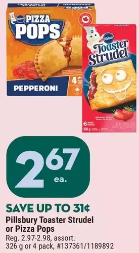 Giant Tiger Pillsbury toaster strudel offer