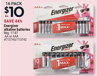 Giant Tiger Energizer alkaline batteries offer
