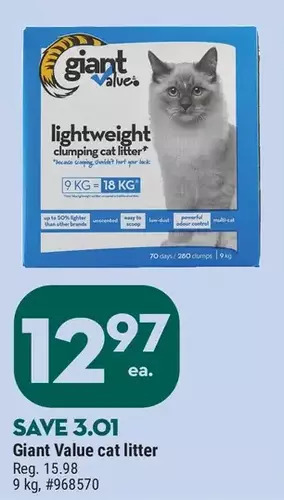 Giant Tiger Giant value cat litter offer