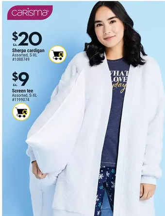 Giant Tiger Sherpa cardigan offer