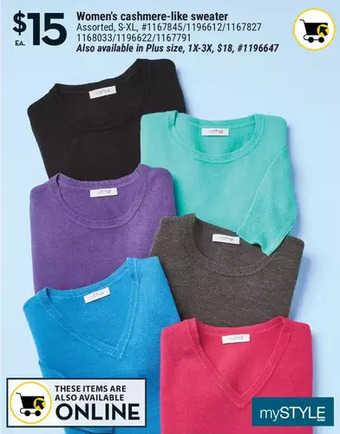 Giant Tiger Women's cashmere-like sweater offer
