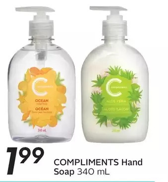 Sobeys Compliments hand soap offer