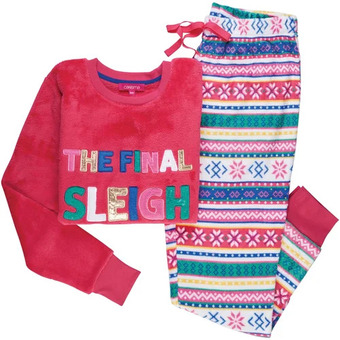 Giant Tiger Women's 2 piece plush pj set offer
