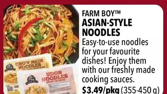 Farm Boy Farm boy asian-style noodles offer
