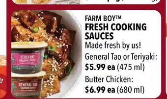 Farm Boy Farm boy fresh cooking sauces offer