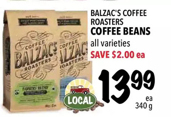 Farm Boy Balzac's coffee roasters coffee beans offer