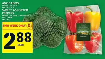Food Basics Avocados or sweet peppers offer