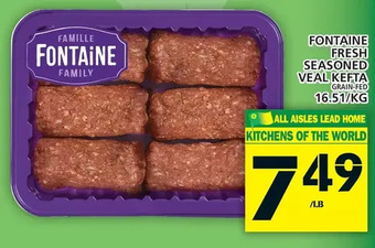 Food Basics Fontaine fresh seasoned veal kefta offer