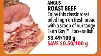 Farm Boy Angus roast beef offer