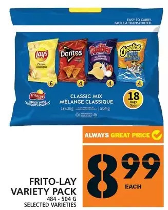 Food Basics Frito-lay variety pack offer