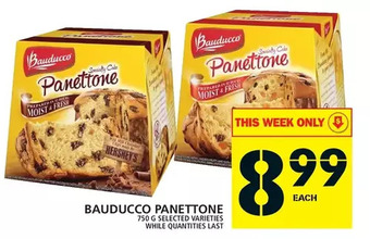 Food Basics Bauducco panettone offer