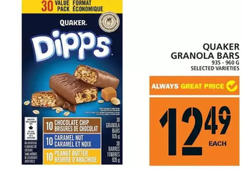 Food Basics Quaker granola bars offer