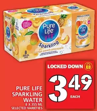 Food Basics Pure life sparkling water offer