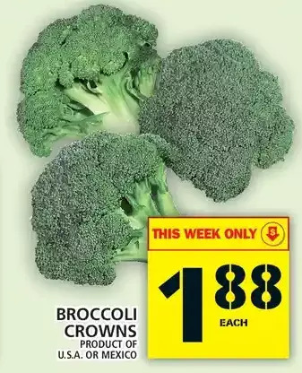 Food Basics Broccoli crowns offer