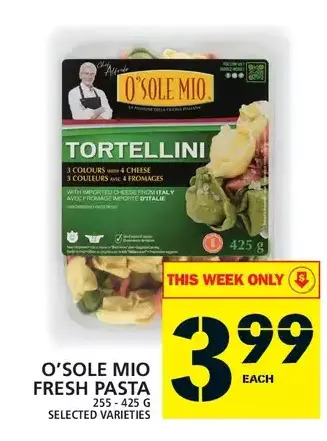 Food Basics O'sole mio fresh pasta offer