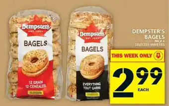 Food Basics Dempster's bagels offer