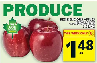 Food Basics Red delicious apples offer