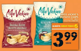 Food Basics Miss vickie's potato chips offer