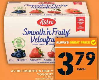Food Basics Astro smooth 'n fruity yogourt offer