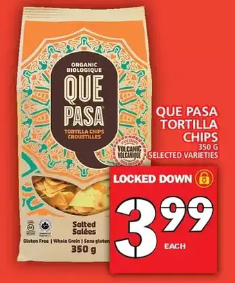 Food Basics Que pasa tortilla chips offer