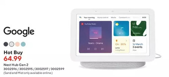 Staples Google nest hub gen 2 offer