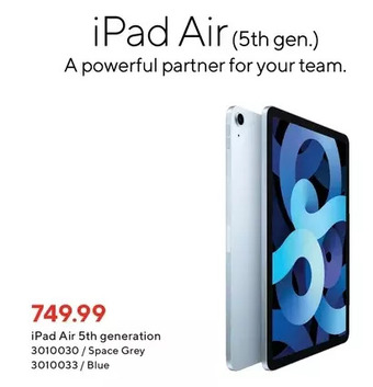 Staples Ipad air offer