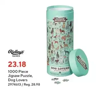 Staples Ridley's 1000 piece jigsaw puzzle, dog lovers offer