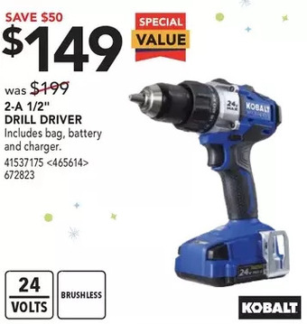RONA Kobalt 2-a 1/2" drill driver offer