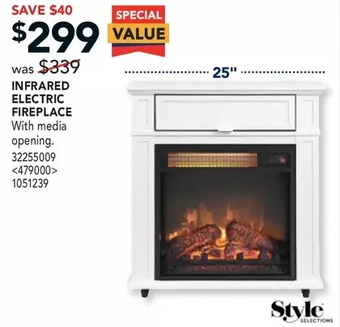 RONA Style selections infrared electric fireplace offer