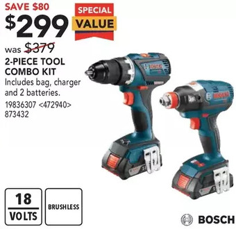 RONA Bosch 2-piece tool combo kit offer