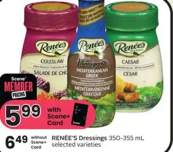 Foodland Renée' s dressings 350-355 ml selected varieties offer