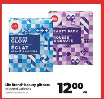 Real Canadian Superstore Life brand® beauty gift sets offer