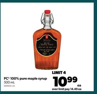 Real Canadian Superstore Pc® 100% pure maple syrup, 500 ml offer