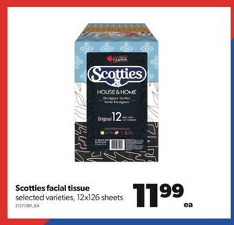 Real Canadian Superstore Scotties facial tissue, 12x126 sheets offer