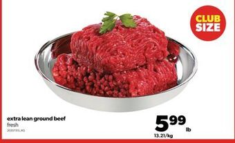 Real Canadian Superstore Extra lean ground beef offer