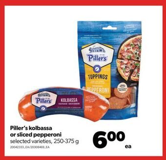 Real Canadian Superstore Piller's kolbassa or sliced pepperoni, 250-375 g offer