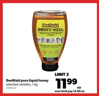 Real Canadian Superstore Beemaid pure liquid honey, 1 kg offer