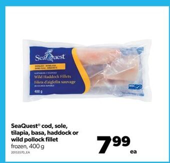 Real Canadian Superstore Seaquest® cod, sole, tilapia, basa, haddock or wild pollock fillet, 400 g offer